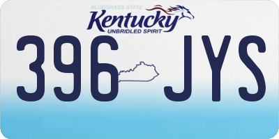 KY license plate 396JYS