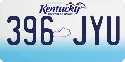 KY license plate 396JYU