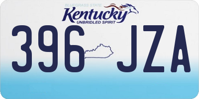 KY license plate 396JZA
