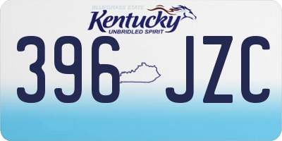 KY license plate 396JZC