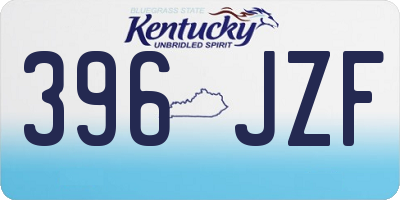 KY license plate 396JZF