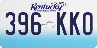 KY license plate 396KKO