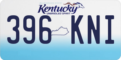 KY license plate 396KNI