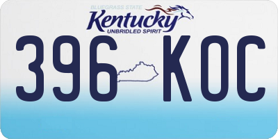 KY license plate 396KOC