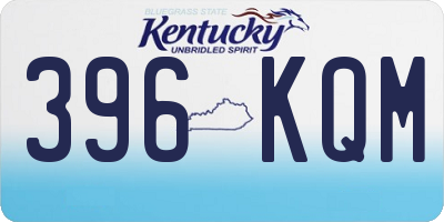 KY license plate 396KQM