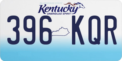 KY license plate 396KQR
