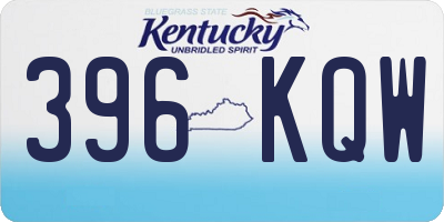 KY license plate 396KQW