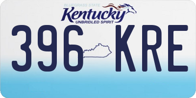 KY license plate 396KRE