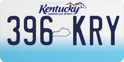 KY license plate 396KRY
