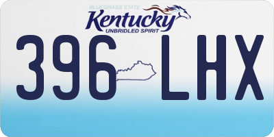 KY license plate 396LHX