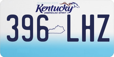 KY license plate 396LHZ