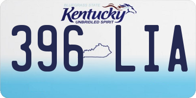 KY license plate 396LIA