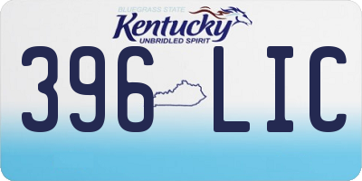 KY license plate 396LIC