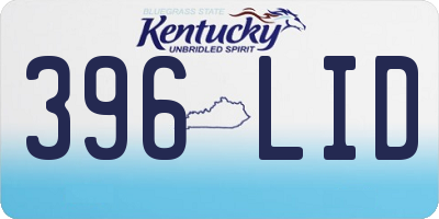KY license plate 396LID