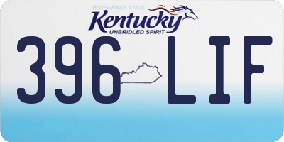 KY license plate 396LIF