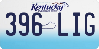 KY license plate 396LIG