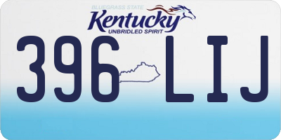 KY license plate 396LIJ