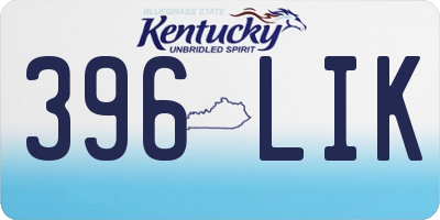 KY license plate 396LIK