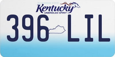 KY license plate 396LIL
