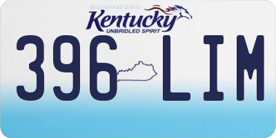 KY license plate 396LIM