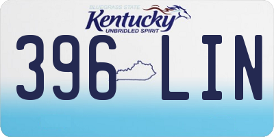 KY license plate 396LIN