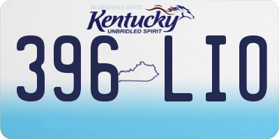 KY license plate 396LIO