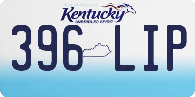 KY license plate 396LIP