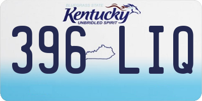 KY license plate 396LIQ
