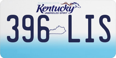KY license plate 396LIS