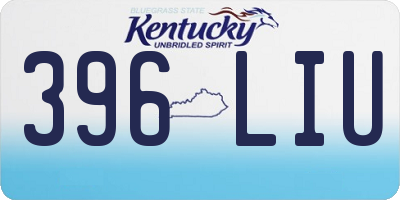 KY license plate 396LIU