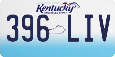 KY license plate 396LIV