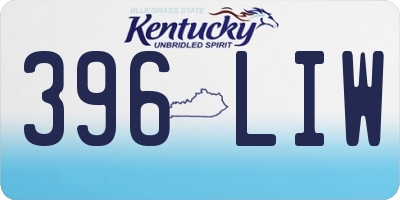 KY license plate 396LIW