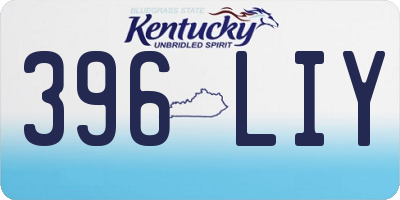 KY license plate 396LIY
