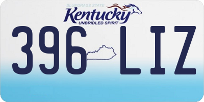 KY license plate 396LIZ