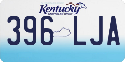 KY license plate 396LJA