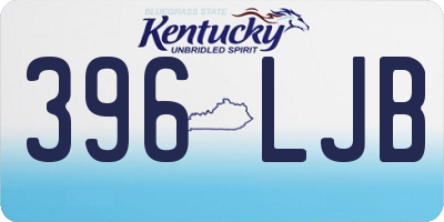 KY license plate 396LJB