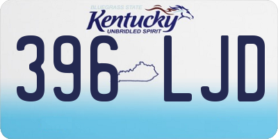 KY license plate 396LJD