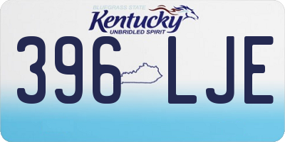 KY license plate 396LJE