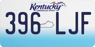 KY license plate 396LJF