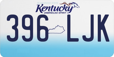 KY license plate 396LJK