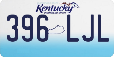 KY license plate 396LJL