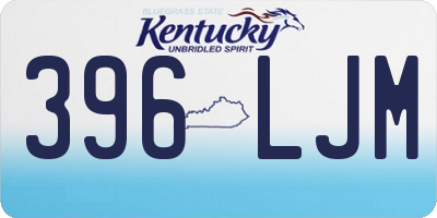 KY license plate 396LJM