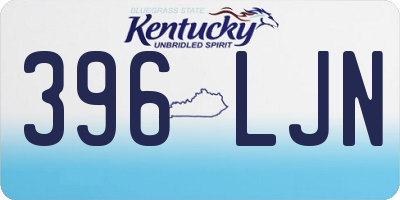 KY license plate 396LJN