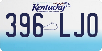 KY license plate 396LJO