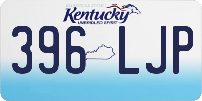 KY license plate 396LJP