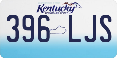 KY license plate 396LJS
