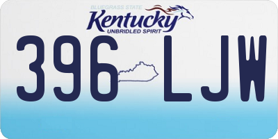 KY license plate 396LJW