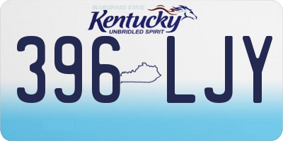 KY license plate 396LJY