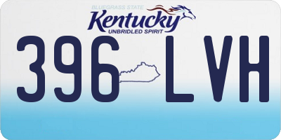 KY license plate 396LVH