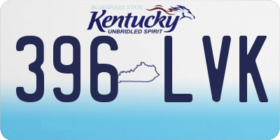 KY license plate 396LVK